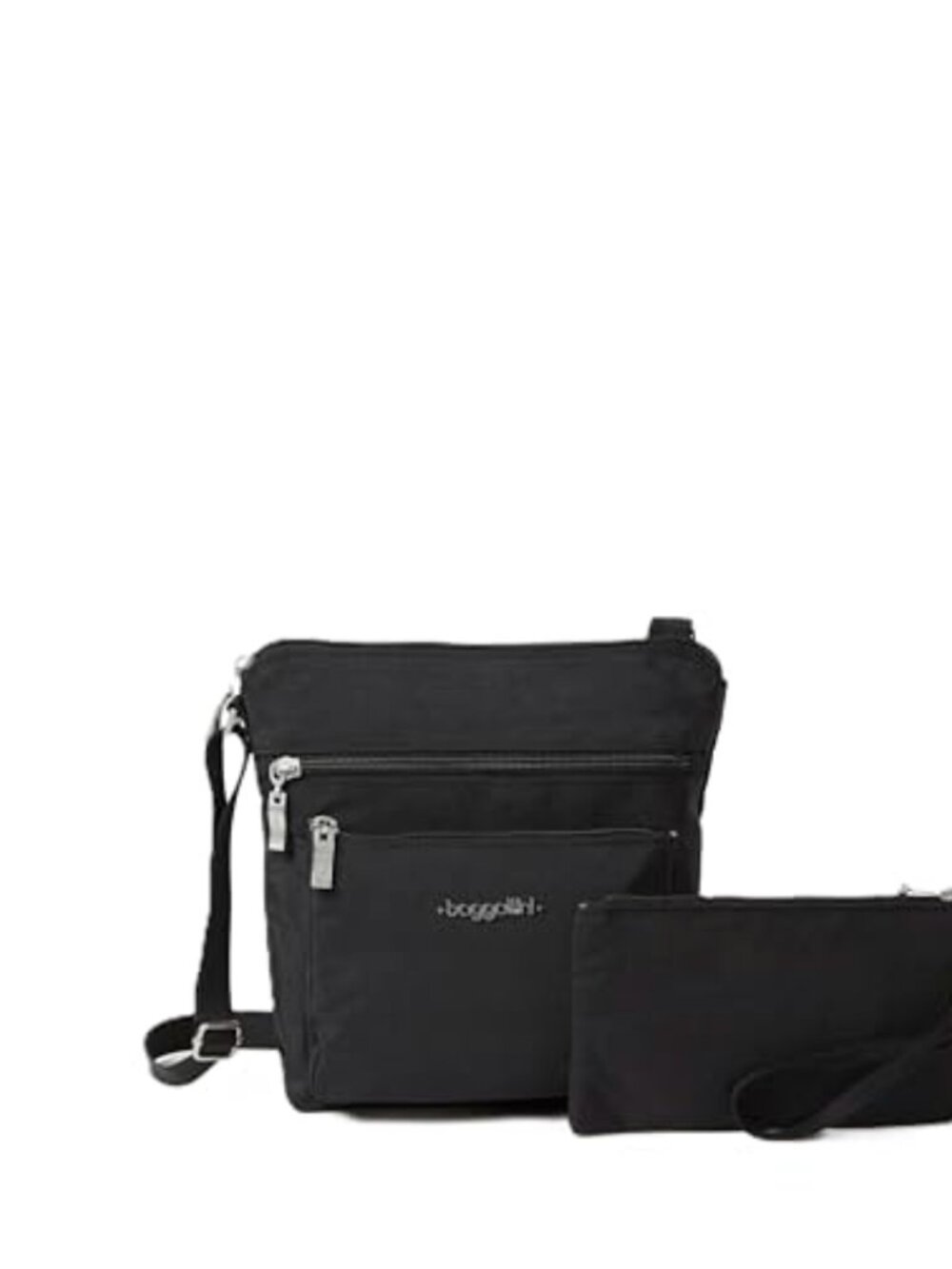 Water-Resistant Nylon Crossbody Travel Bag with RFID Wristlet